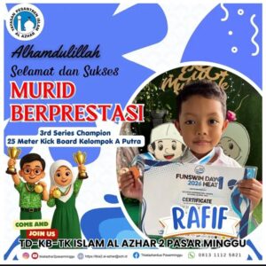 Murid Tk Islam Al azhar 2 Pasar Minggu juara lomba renang